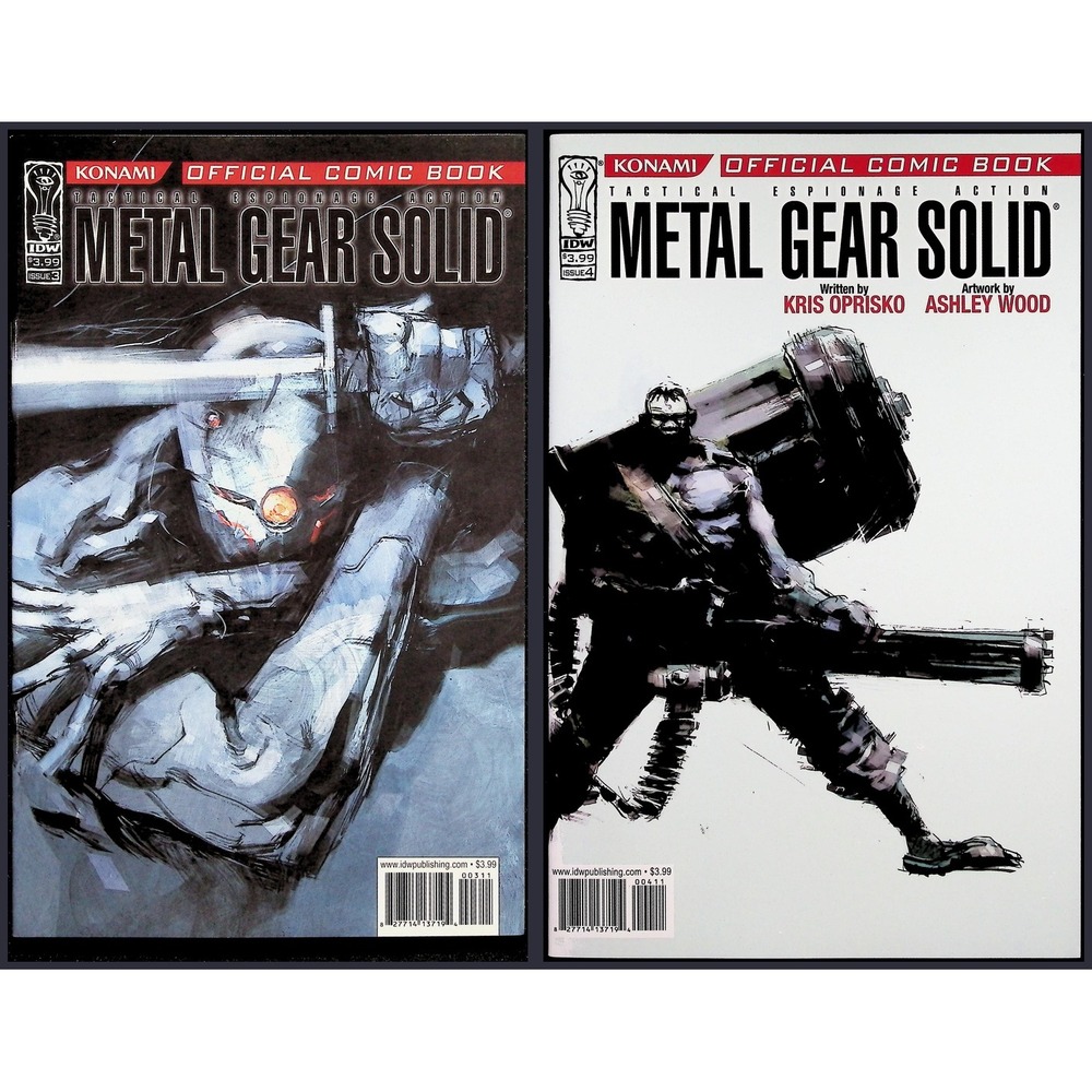 IDW Comic Book Metal Gear Solid #3 4 Kris Oprisko Ashley Wood Konami Lot